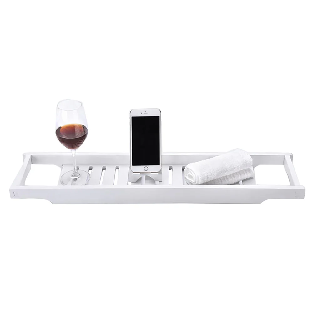 Lifeideas Bamboo Bath Tray Bathtub Caddy for Bathroom - Image 4