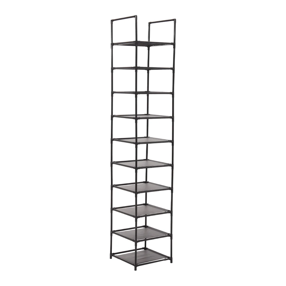Lifeideas Black 10-Tier Freestanding Shoe Storage Rack - Image 5