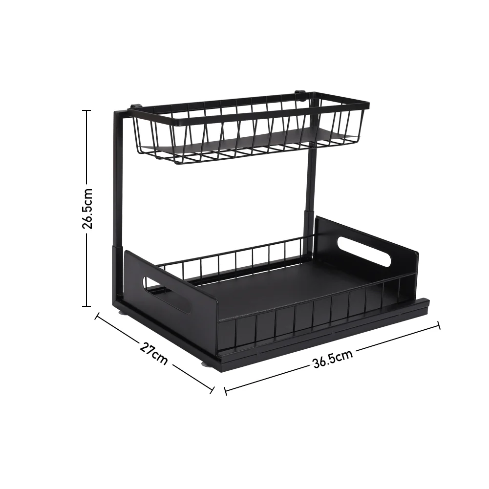 Lifeideas Black Carbon Steel Cabinet Rack - Image 6