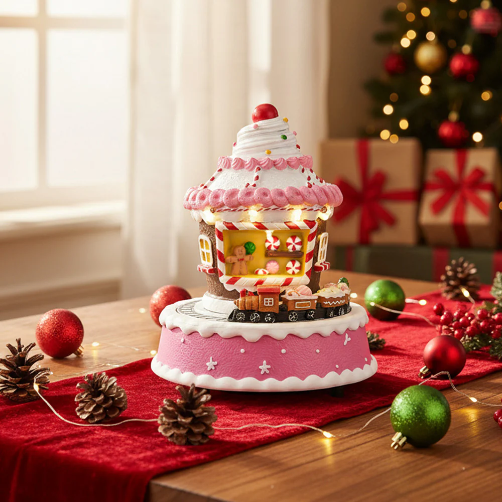 Lifeideas Christmas Cake Music Box Ornament - Image 2