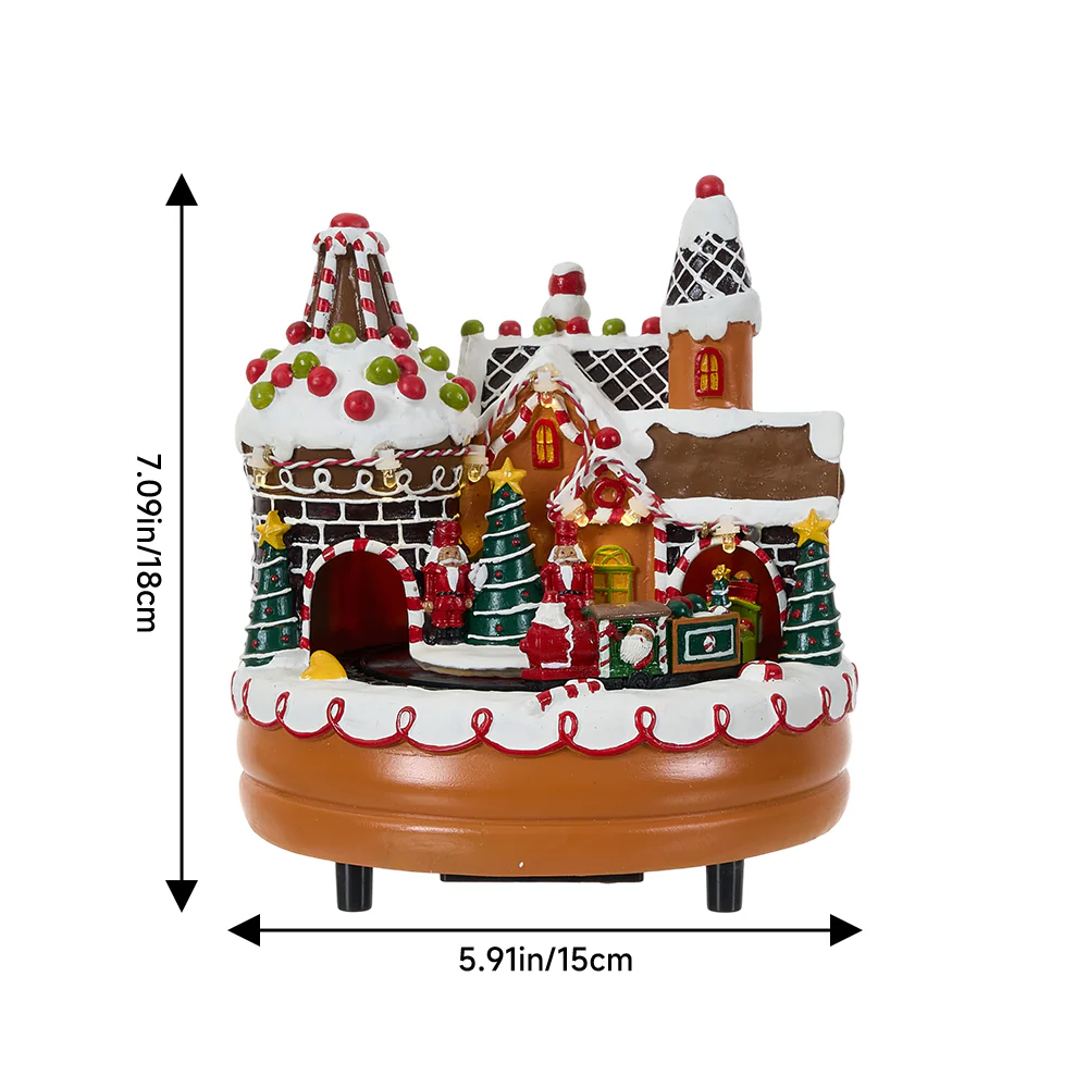 Lifeideas Christmas Castle Music Box Ornament - Image 9
