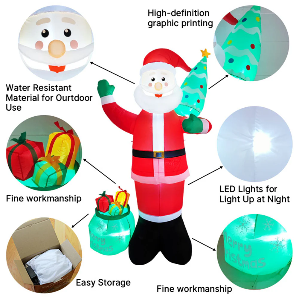 Lifeideas Christmas Inflatable Decoration with LED Lights - Image 2