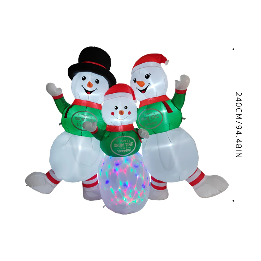 Lifeideas Christmas Inflatable Snowman Family - Image 3