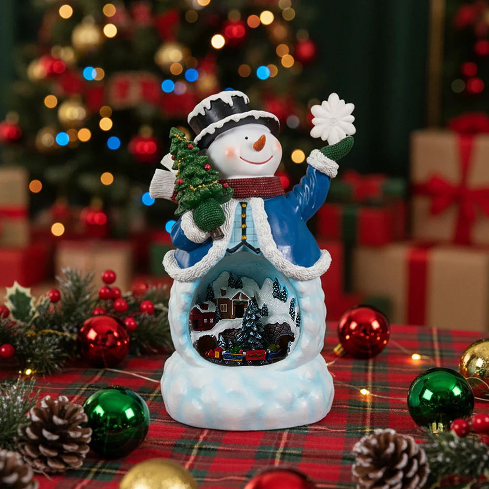Lifeideas Christmas Snowman Music Box Ornament - Image 2