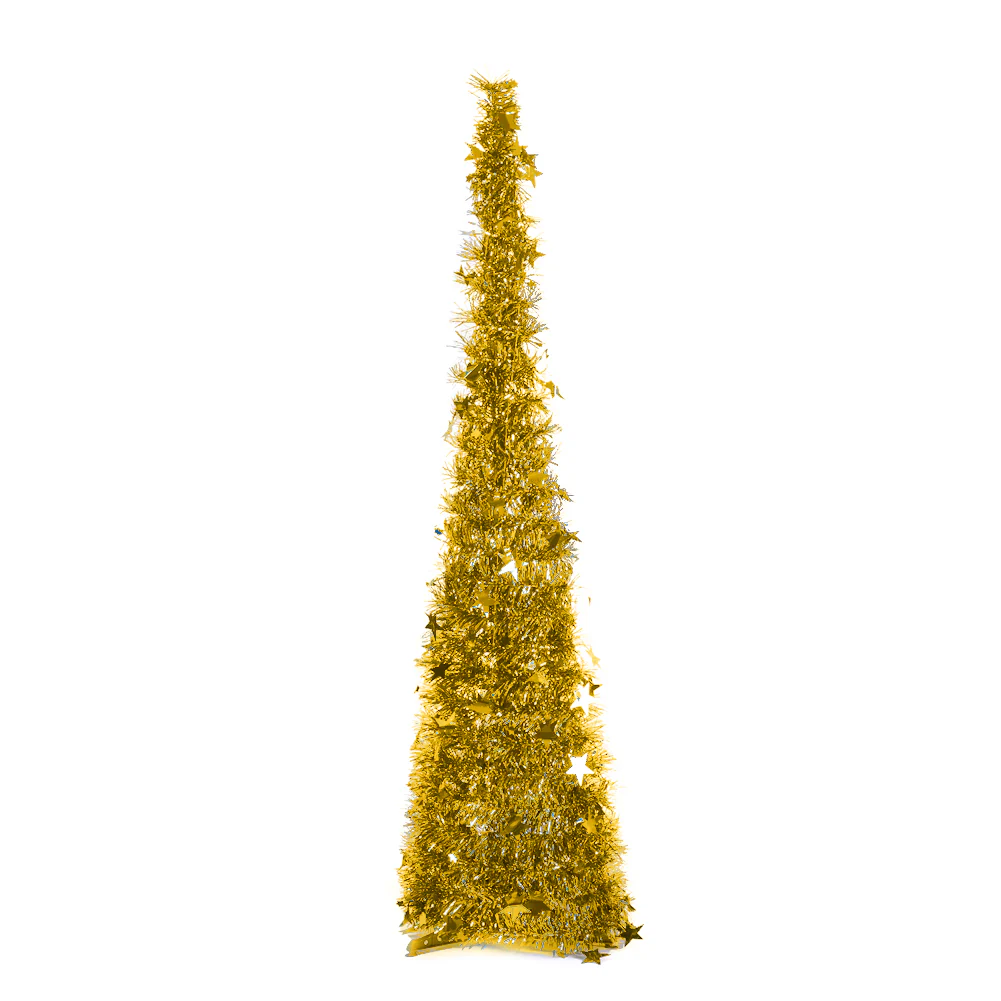 Lifeideas Collapsible 1.2M Pop Up Tinsel Christmas Tree With Base - Image 4