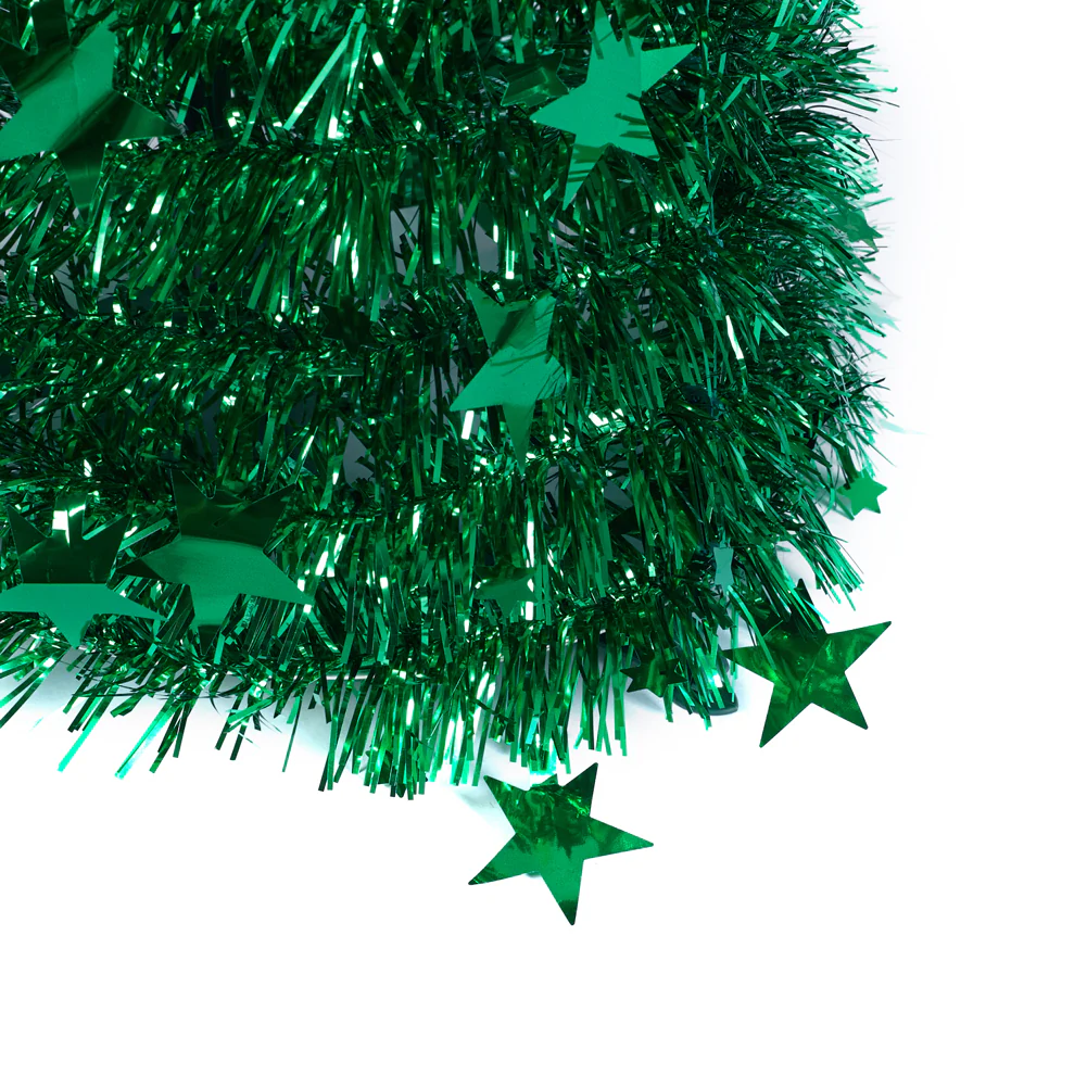 Lifeideas Collapsible 1.2M Pop Up Tinsel Christmas Tree With Base - Image 2