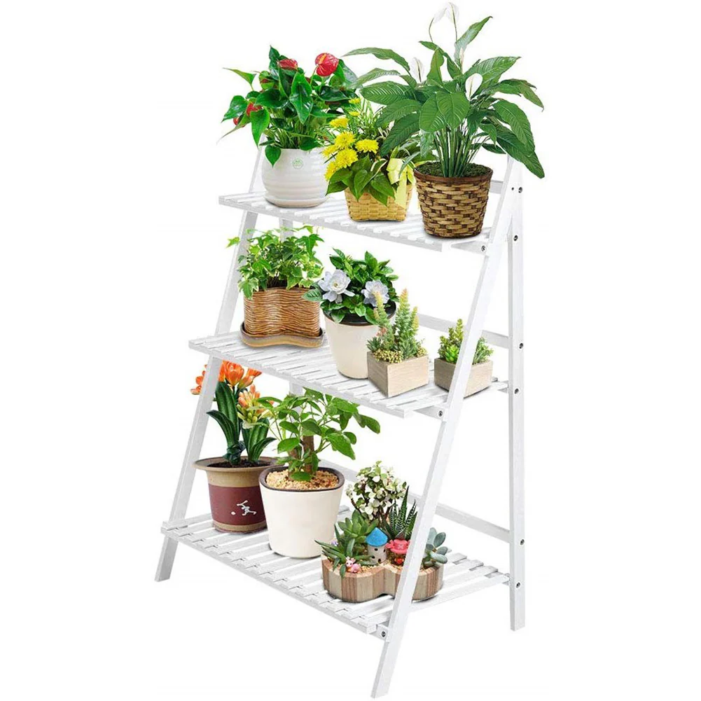 Lifeideas Compact Folding Wooden Display Shelf - Image 4