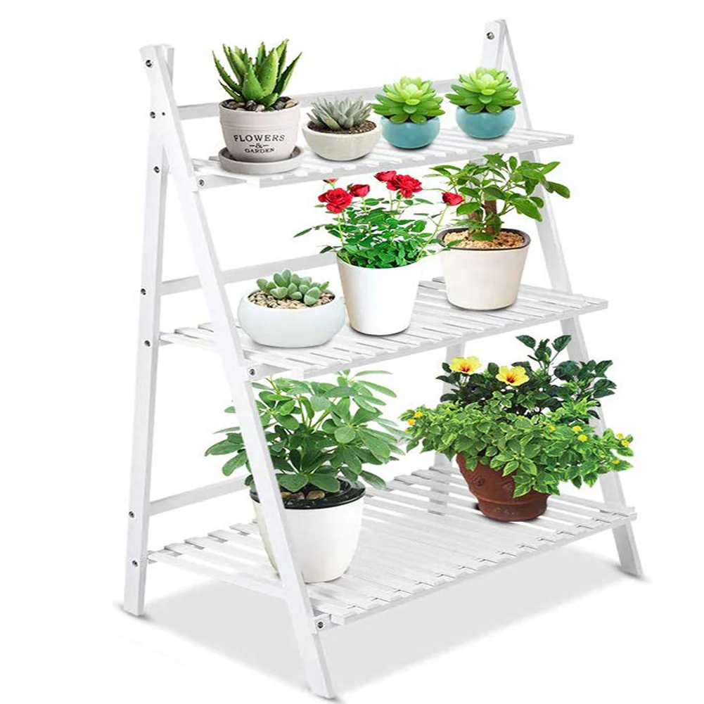 Lifeideas Compact Folding Wooden Display Shelf - Image 5