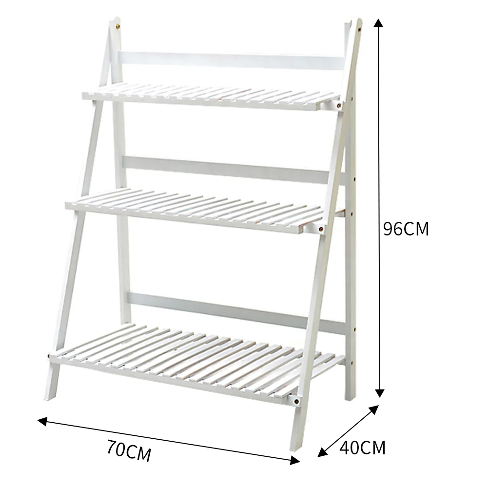 Lifeideas Compact Folding Wooden Display Shelf - Image 6