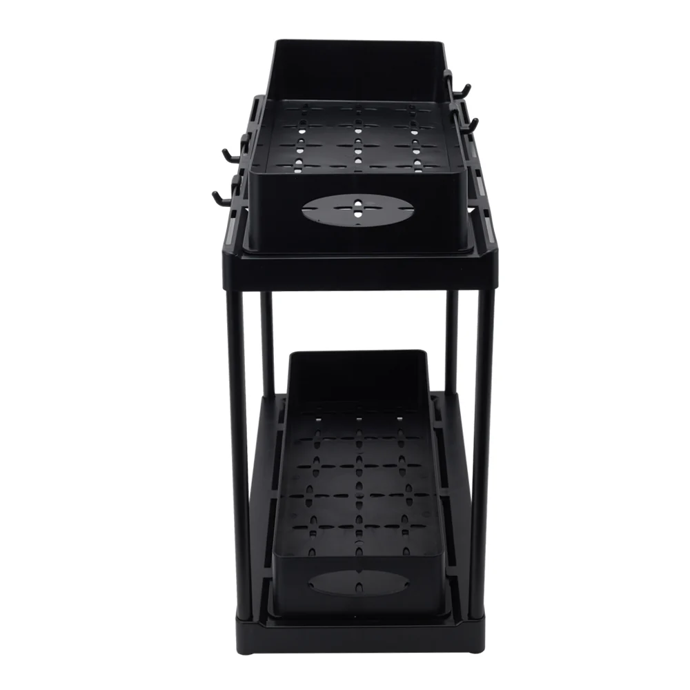Lifeideas Compact Two-Tier Sliding Storage Rack - Image 4