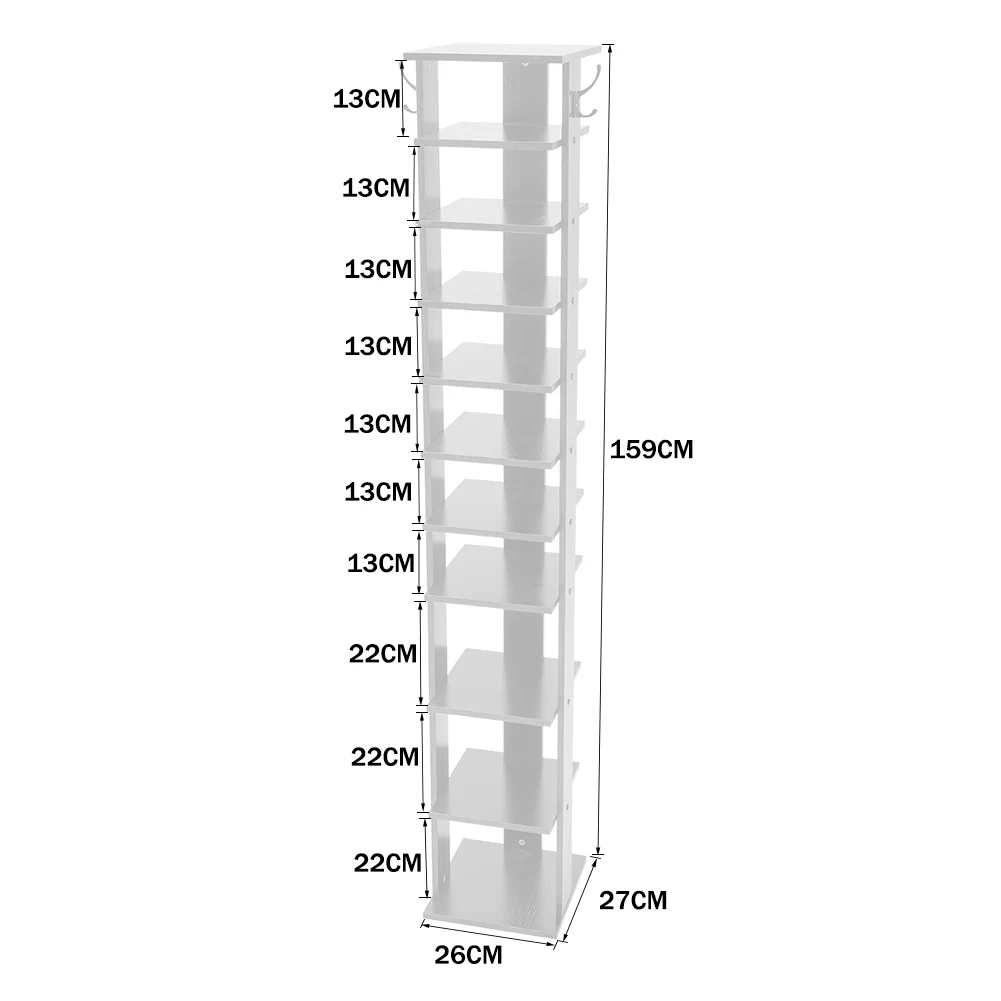 Lifeideas Contemporary 10-Tier Household Space Saving Shoe Rack - Image 9