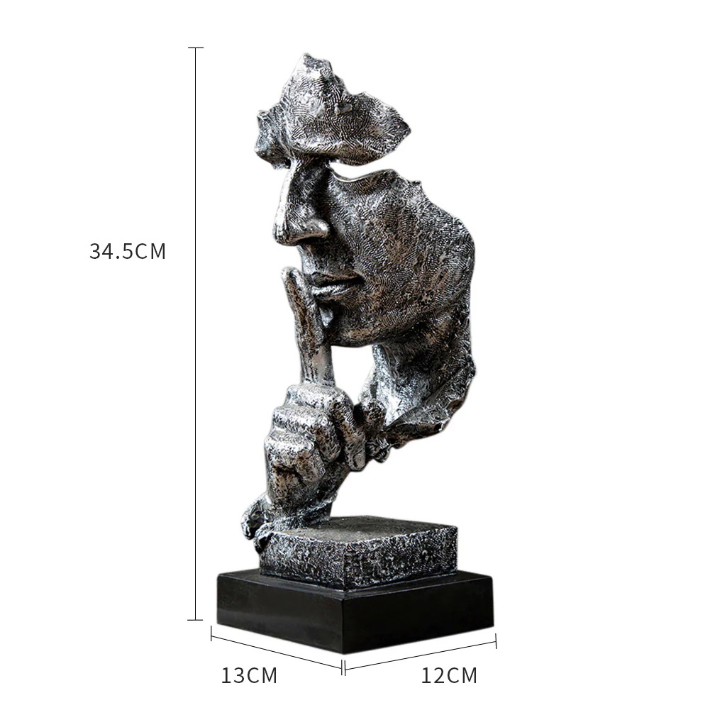 Lifeideas Creative Silence Is Golden Figurine For Tabletop Decor - Image 3