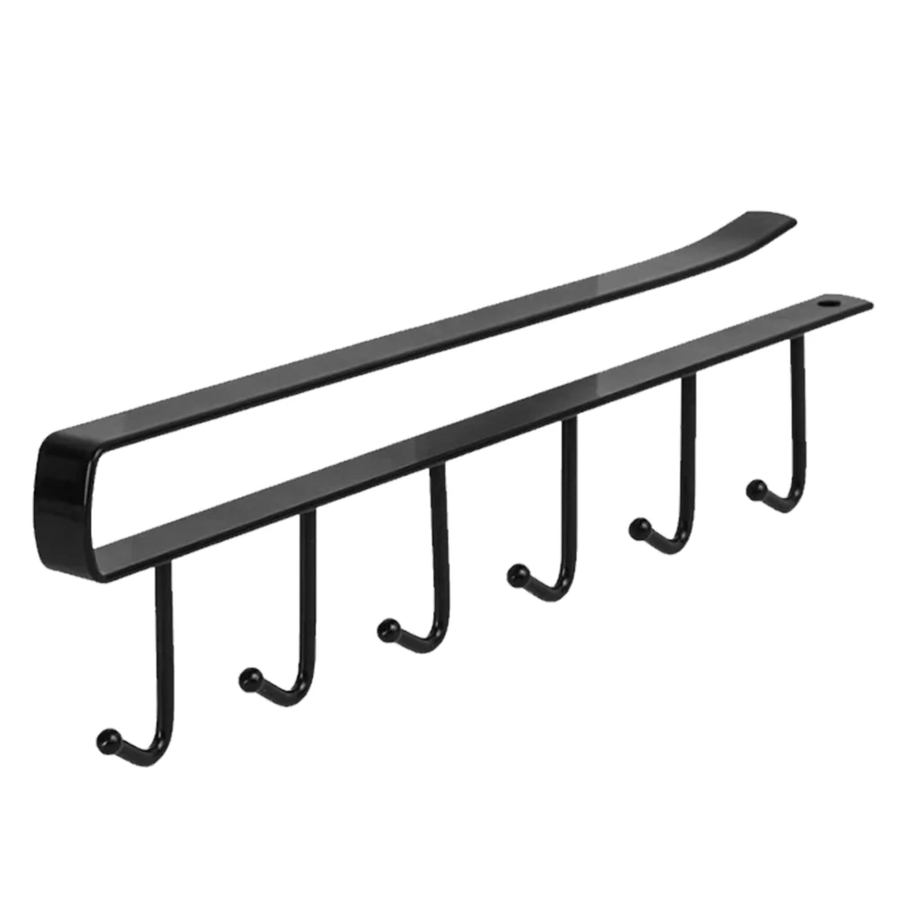 Lifeideas Cups Storage 6 Hooks Kitchen Utensil Hanging Hook Rack Holder Under Cabinet Closet