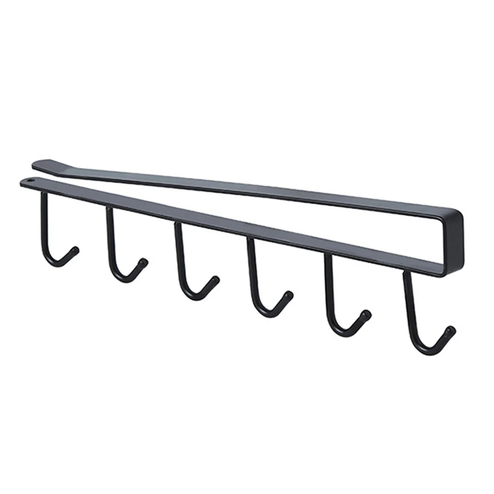 Lifeideas Cups Storage 6 Hooks Kitchen Utensil Hanging Hook Rack Holder Under Cabinet Closet - Image 4