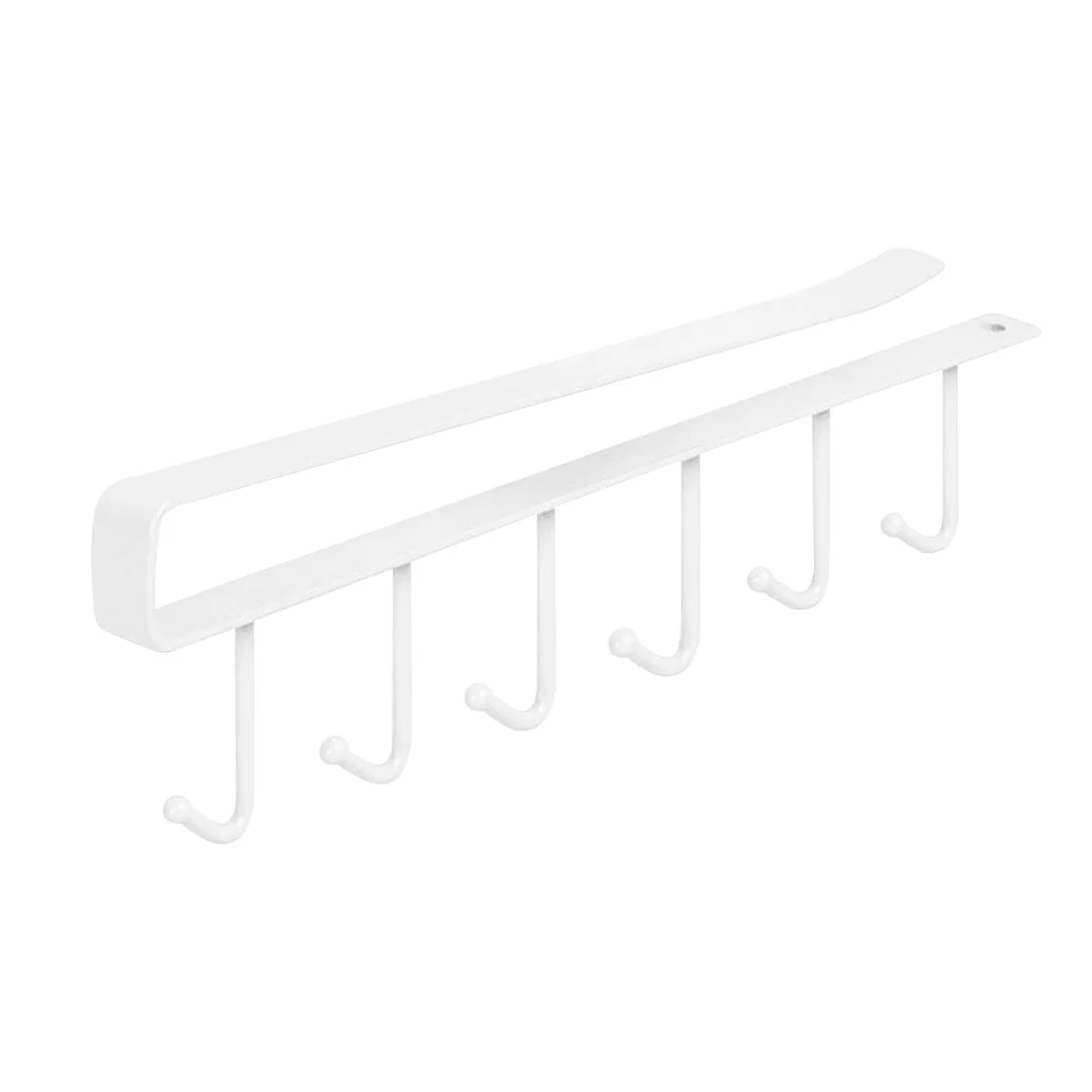 Lifeideas Cups Storage 6 Hooks Kitchen Utensil Hanging Hook Rack Holder Under Cabinet Closet - Image 8