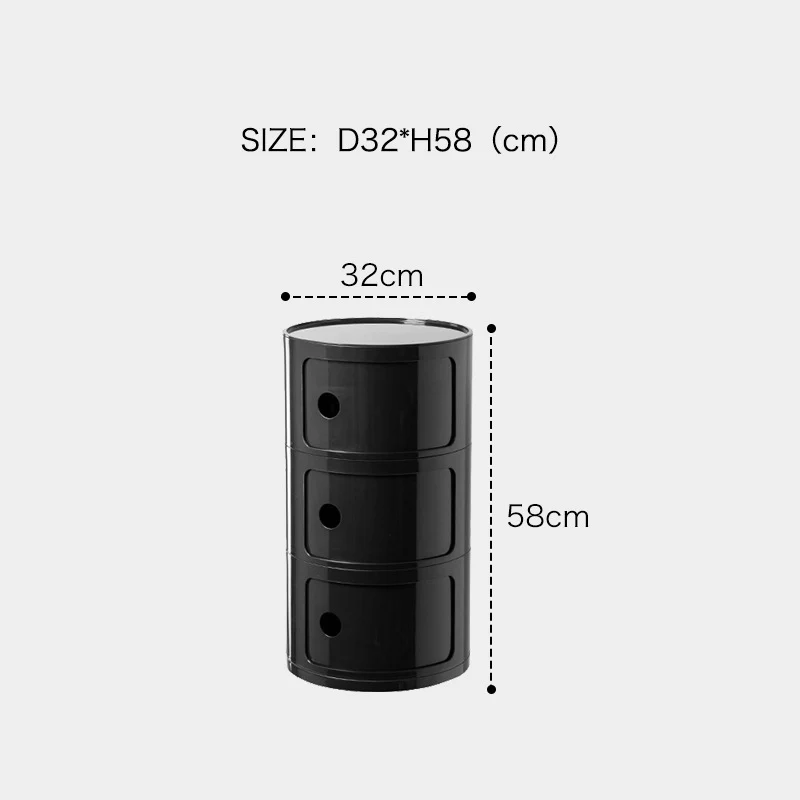 Lifeideas Cylindrical ABS Plastic Storage Unit - Image 3