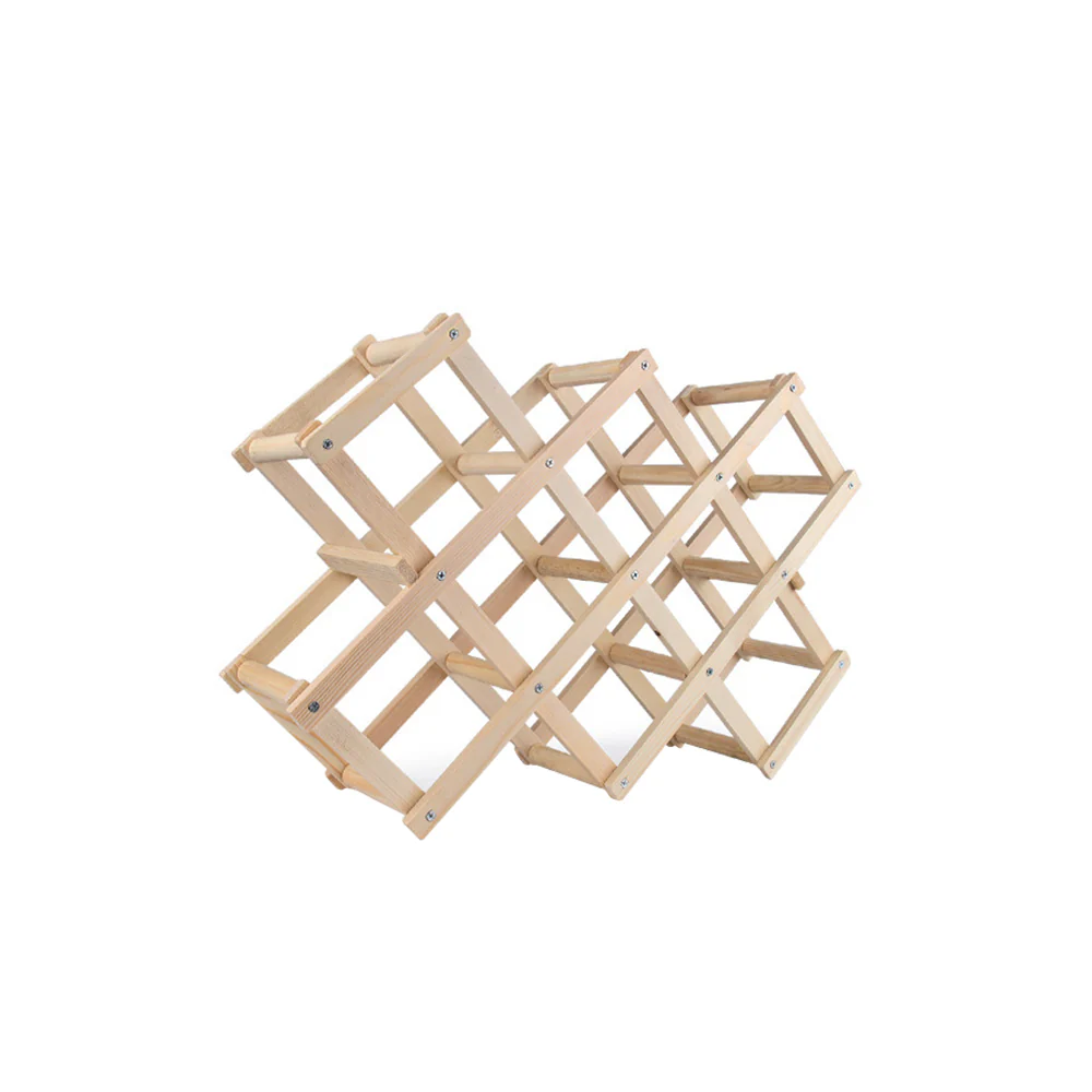 Lifeideas Decorative Foldable Solid Wood Wine Rack - Image 4