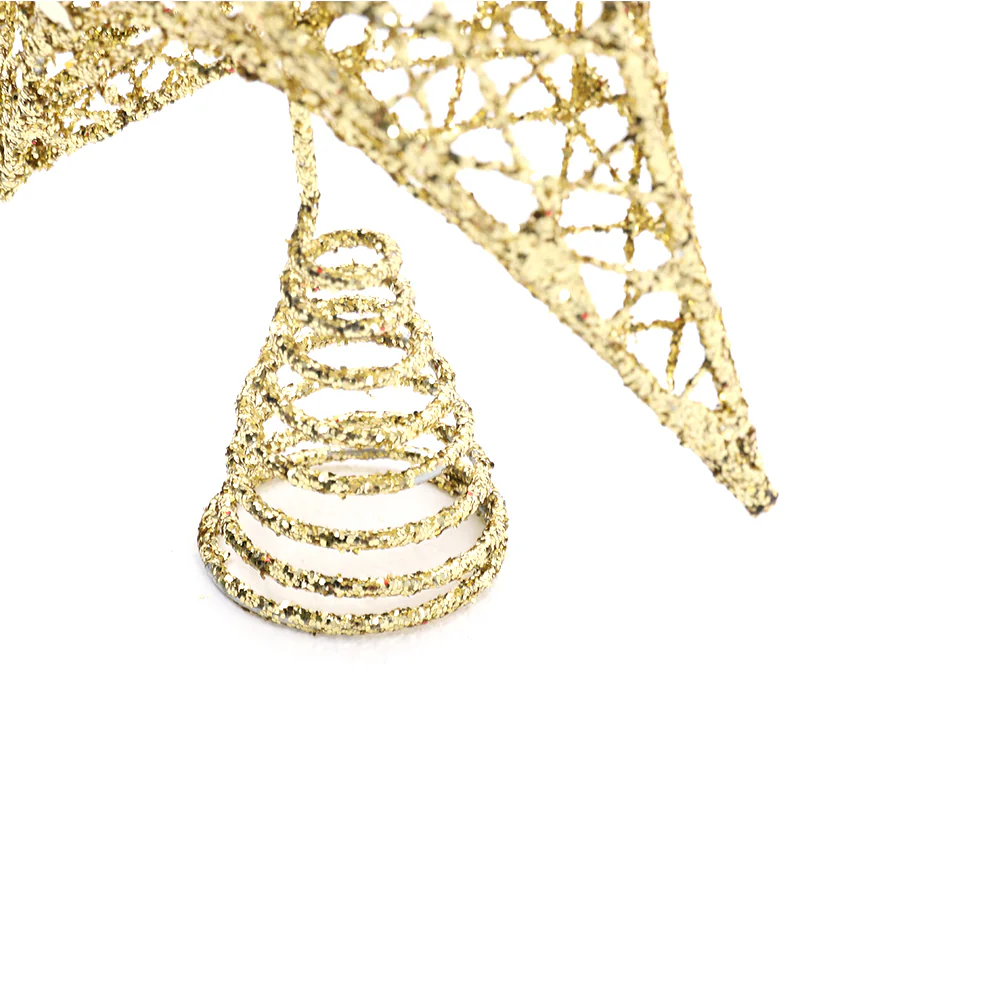 Lifeideas Decorative Star Sequin Christmas Tree Topper with LED Lights - Image 3