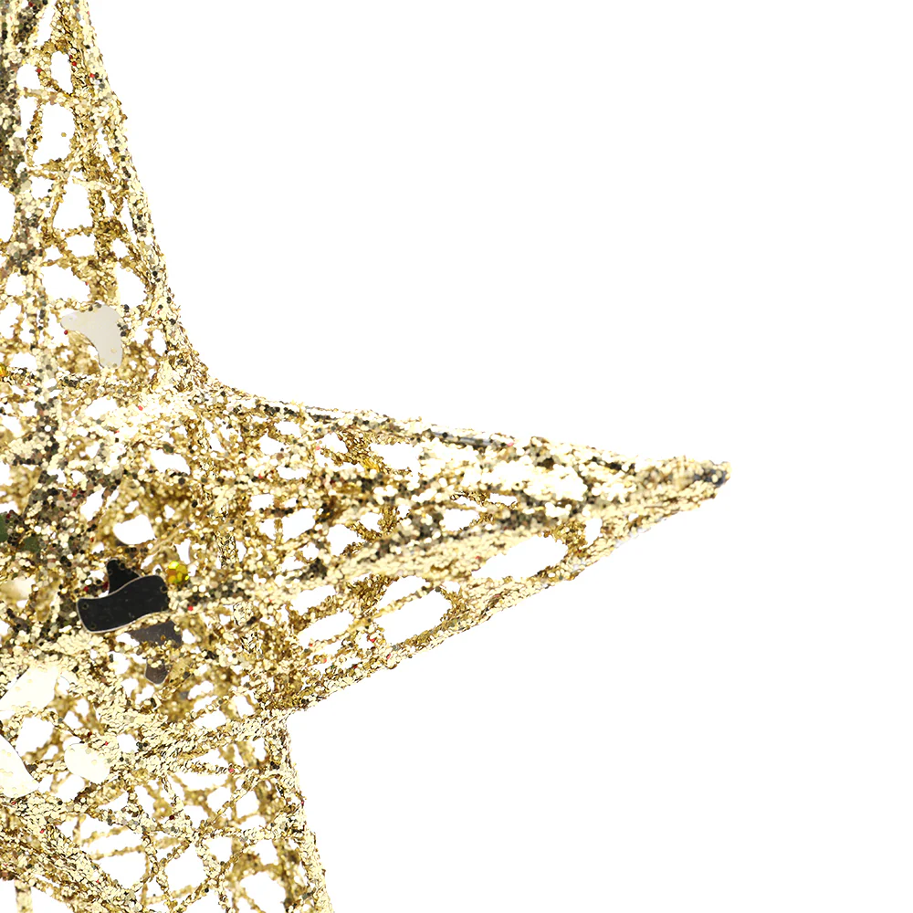 Lifeideas Decorative Star Sequin Christmas Tree Topper with LED Lights - Image 4