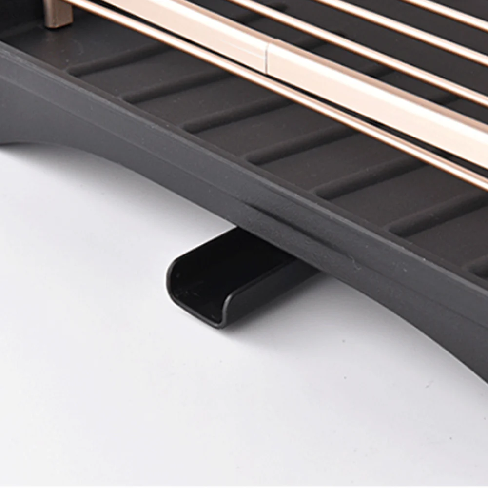 Lifeideas Dish Rack 2 Tiers Dish Drying Drainer With Drying Board Rose Gold - Image 3