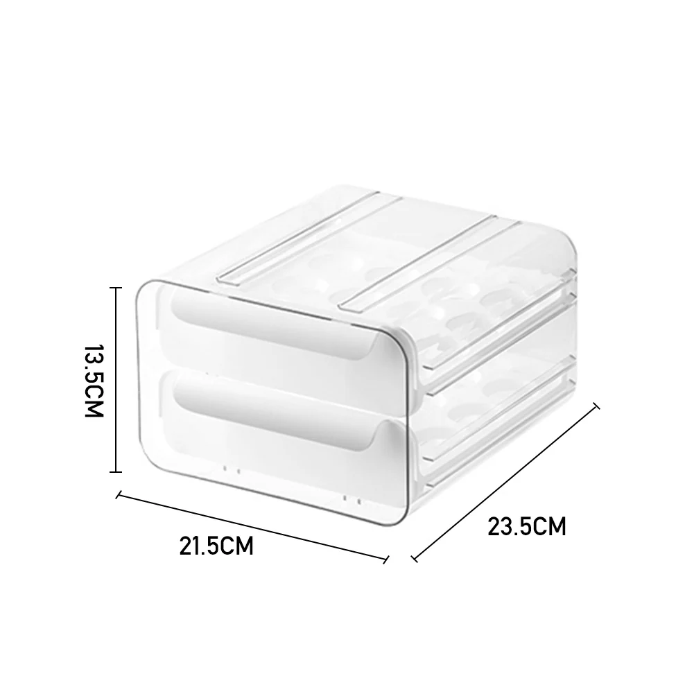 Lifeideas Double-layer Transparent Egg Storage Drawer Box - Image 6