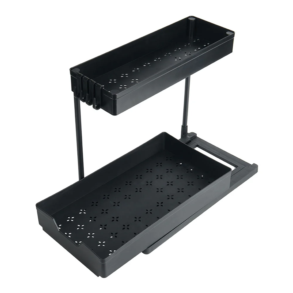 Lifeideas Double-Tier Sliding Kitchen Organizer Rack - Image 4