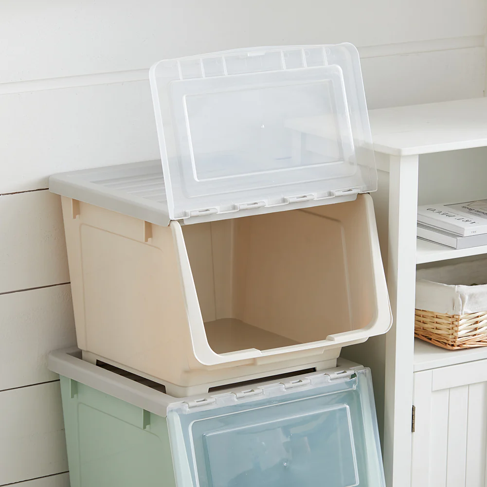 Lifeideas Easy Access Stackable PP Flip Top Storage Box - Image 10