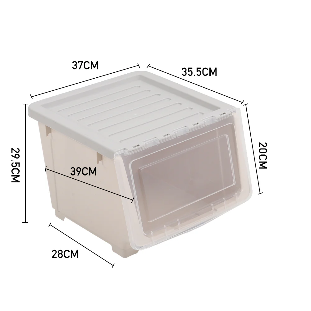 Lifeideas Easy Access Stackable PP Flip Top Storage Box - Image 16