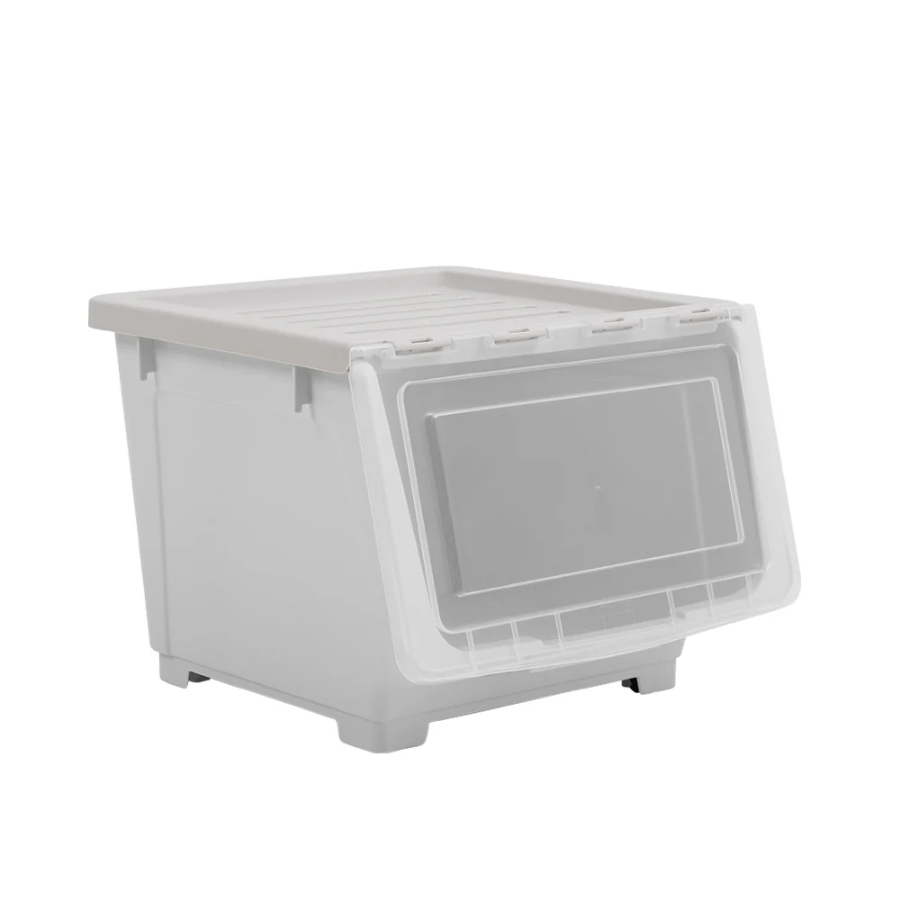 Lifeideas Easy Access Stackable PP Flip Top Storage Box - Image 3