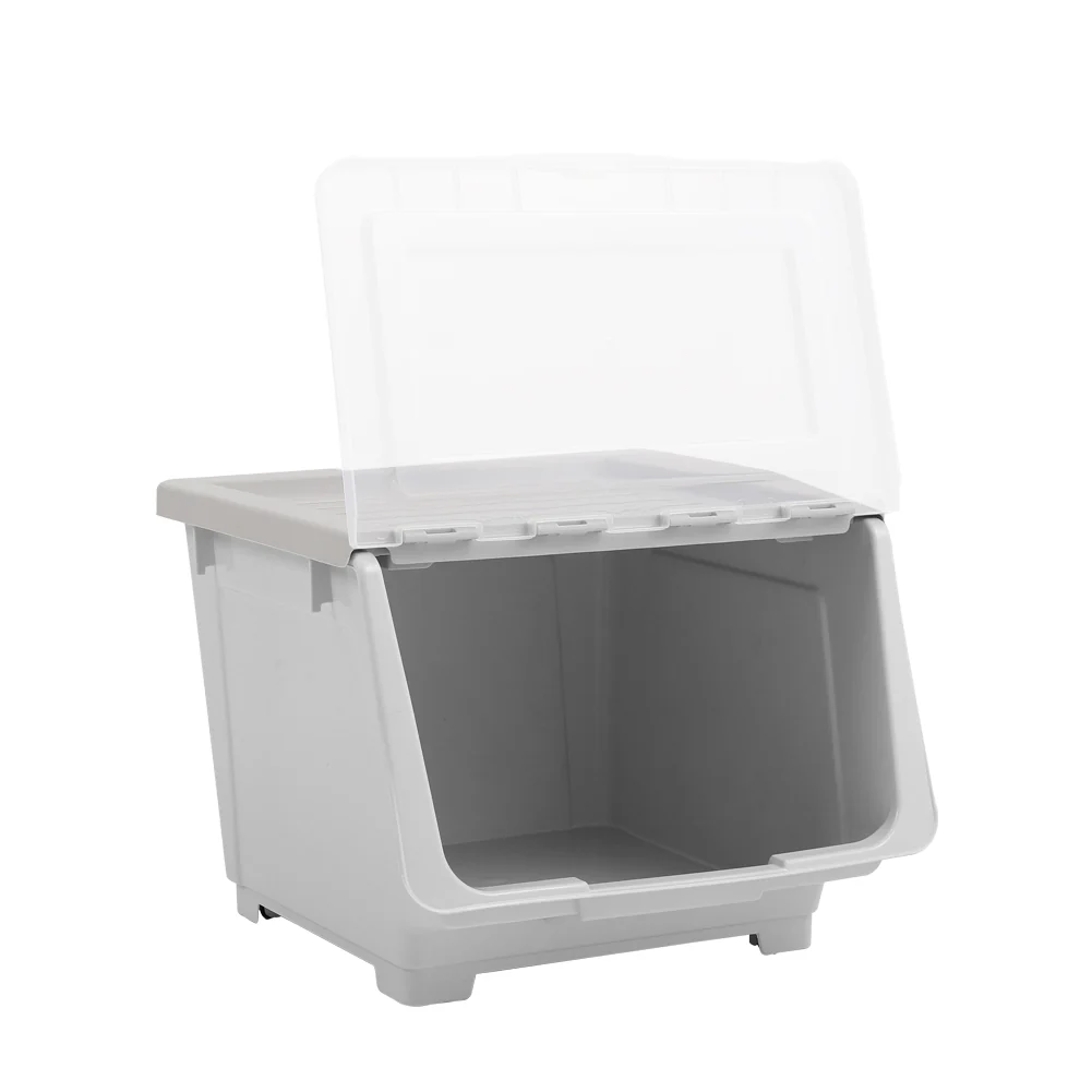 Lifeideas Easy Access Stackable PP Flip Top Storage Box - Image 7
