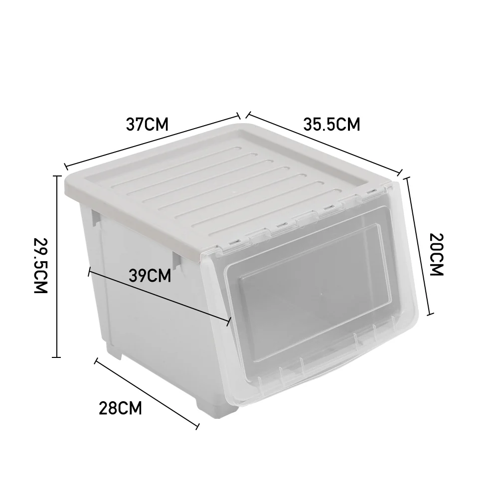Lifeideas Easy Access Stackable PP Flip Top Storage Box - Image 8