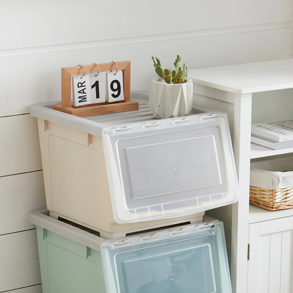 Lifeideas Easy Access Stackable PP Flip Top Storage Box - Image 9