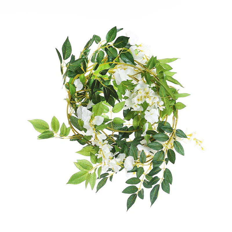 Lifeideas Faux Hanging Wisteria Floral Decoration - Image 3