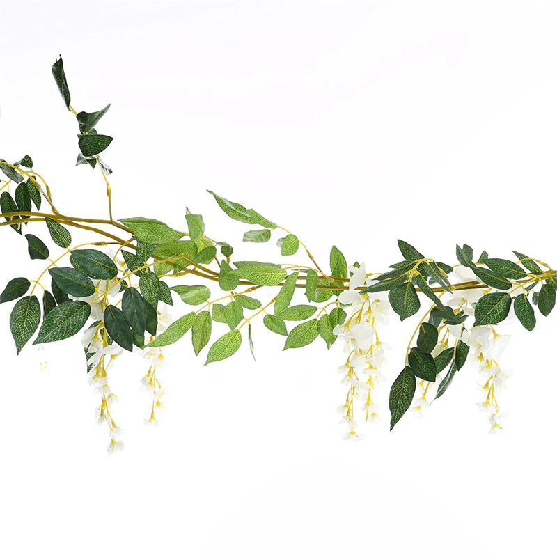 Lifeideas Faux Hanging Wisteria Floral Decoration - Image 4