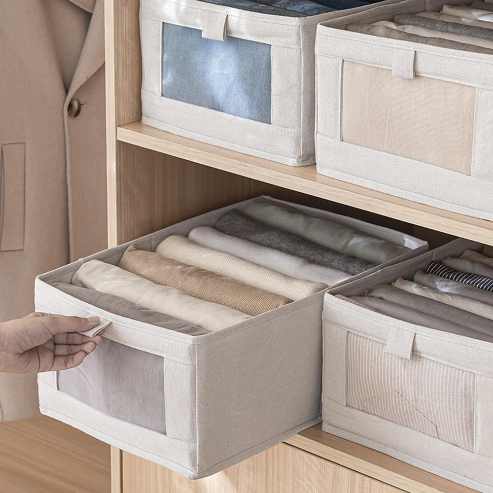 Lifeideas Foldable Fabric Clothes Jeans Storage Organizer - Image 2