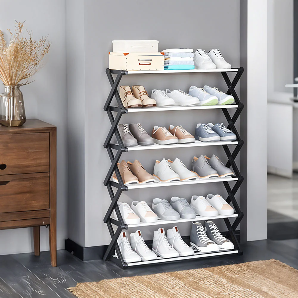 Lifeideas Foldable Multi-Tier Metal Shoe Rack