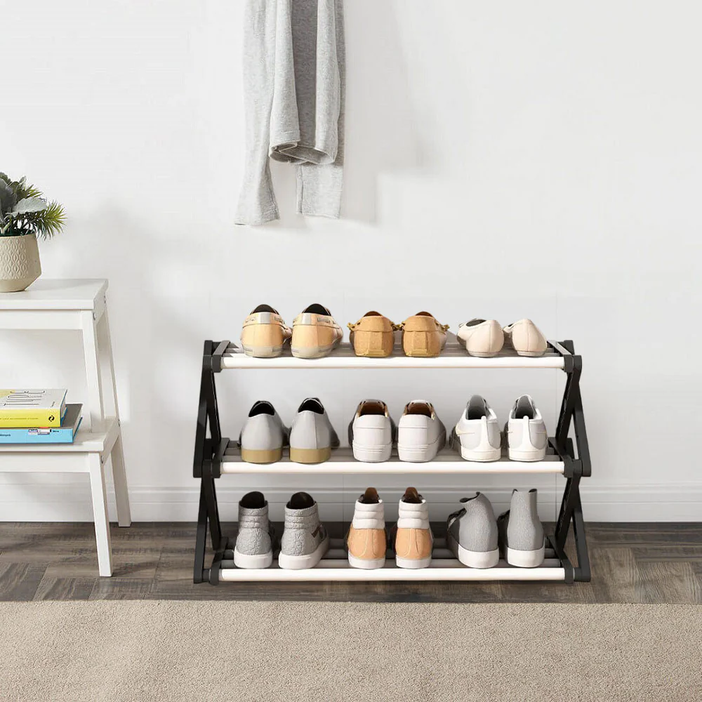 Lifeideas Foldable Multi-Tier Metal Shoe Rack - Image 2