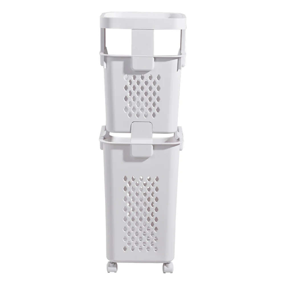 Lifeideas Freestanding 2 Tier Laundry Sorter with Casters - Image 4