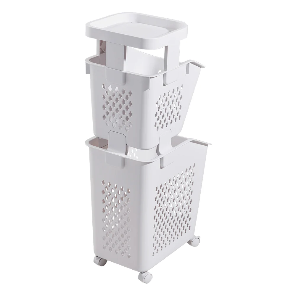 Lifeideas Freestanding 2 Tier Laundry Sorter with Casters - Image 5