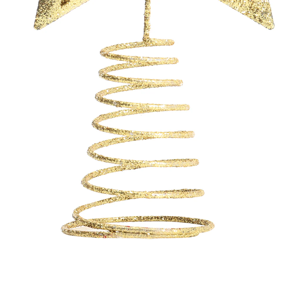 Lifeideas Golden Glitter Star Christmas Tree Topper For Home Decor - Image 3