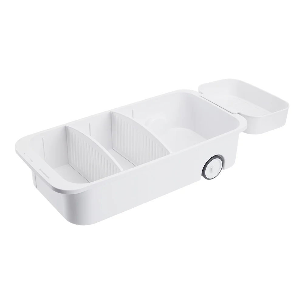 Lifeideas Grey Sliding Storage Basket with Dividers - Image 4