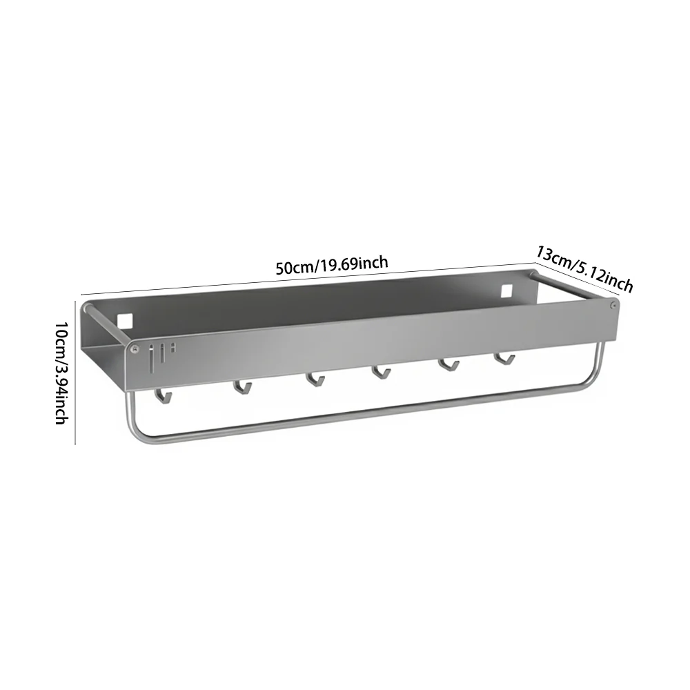 Lifeideas Grey Wall-Mounted Spice Rack - Image 7