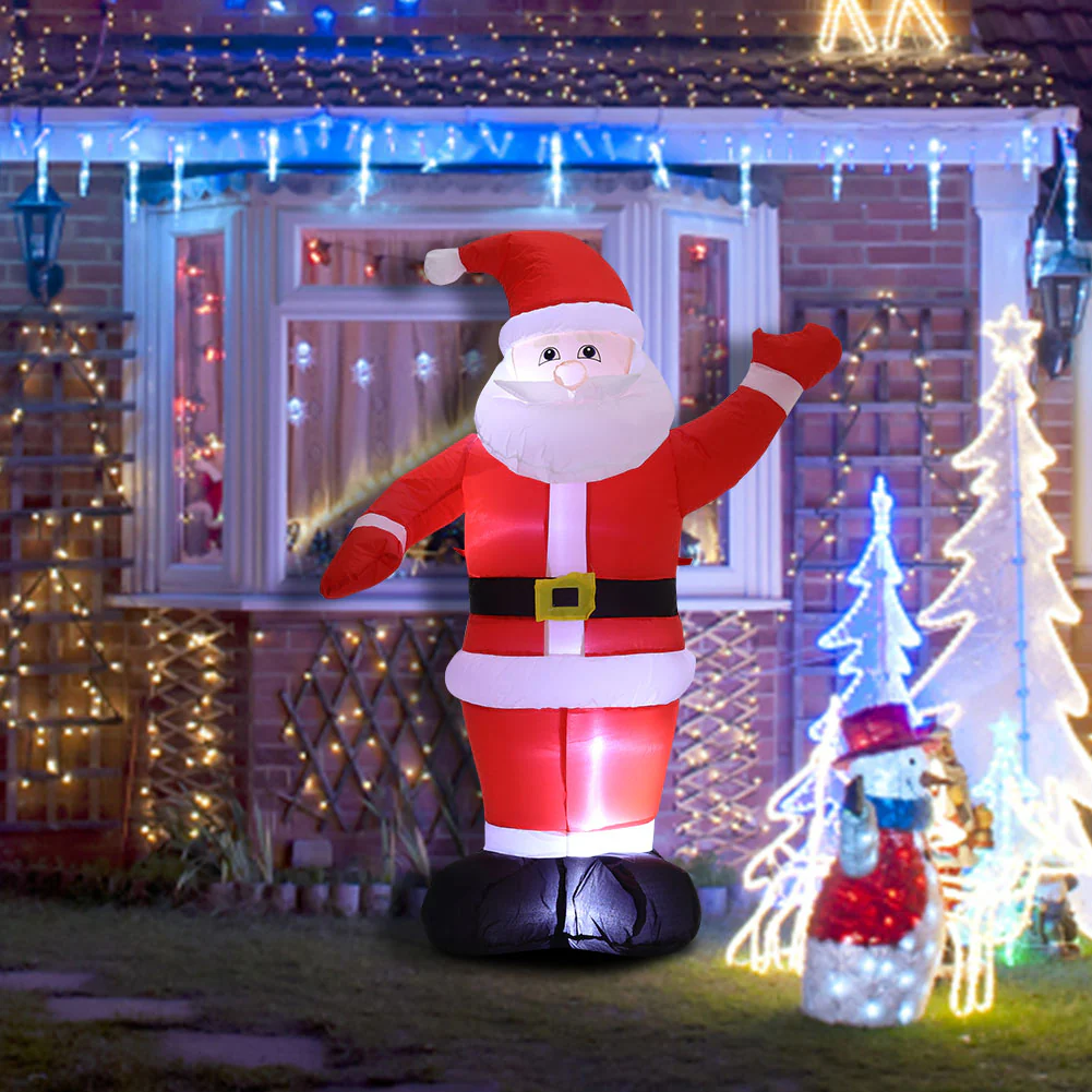 Lifeideas Inflatable Santa Claus Christmas Yard Decoration With LED