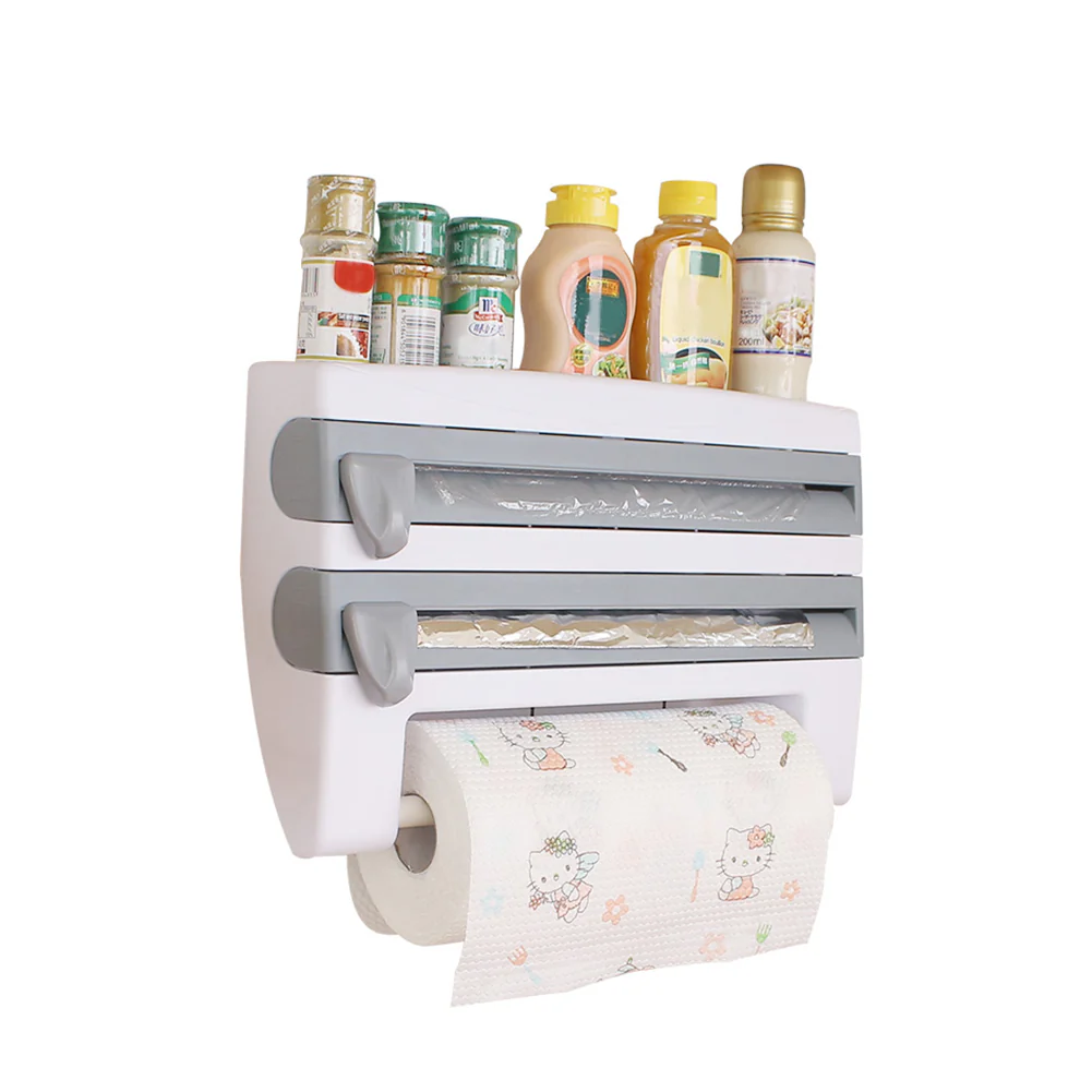 Lifeideas Kitchen Cling Film Foil Roll Dispenser with Slide Cutters - Image 3