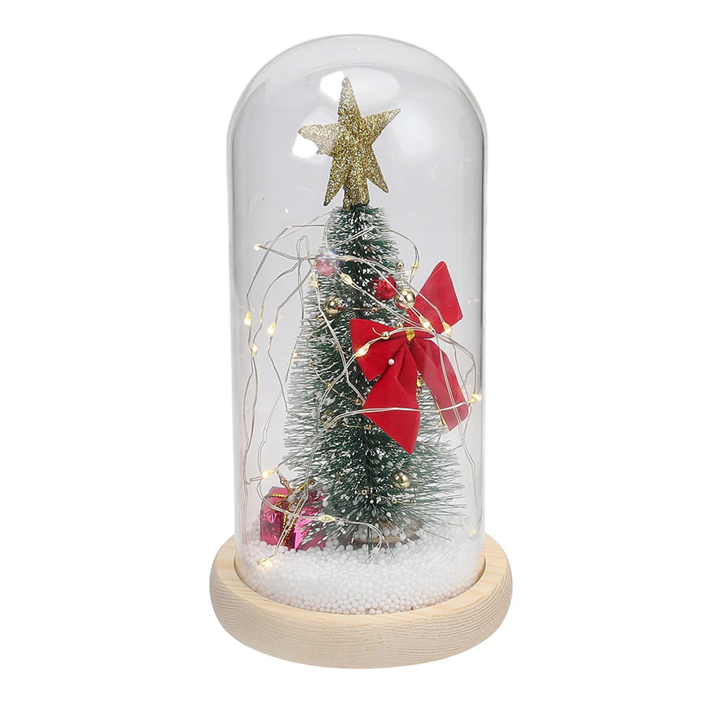 Lifeideas LED Glass Dome Christmas Tree Tabletop Ornament - Image 6