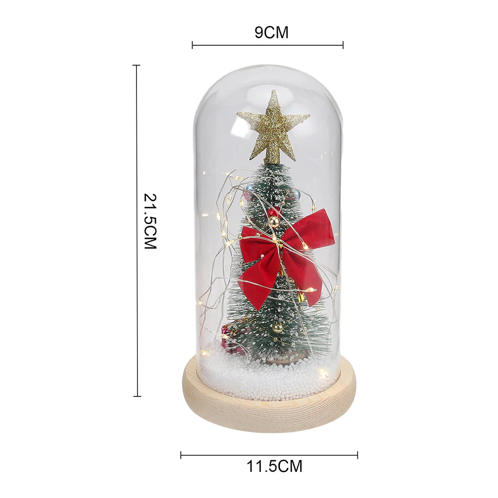 Lifeideas LED Glass Dome Christmas Tree Tabletop Ornament - Image 7