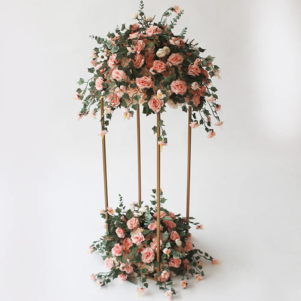 Lifeideas Metal Rectangular Flower Stand Pedestal for Wedding and Party Decor