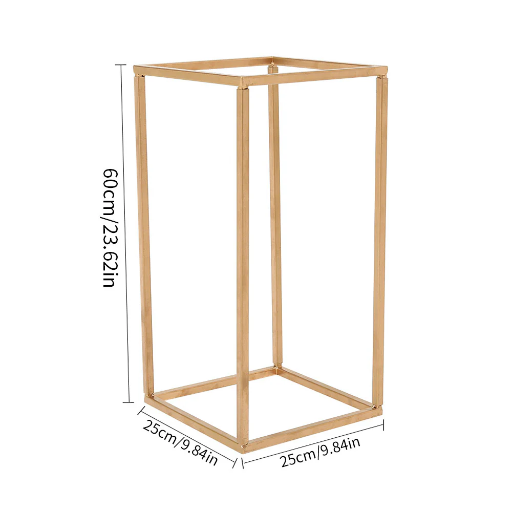 Lifeideas Metal Rectangular Flower Stand Pedestal for Wedding and Party Decor - Image 6
