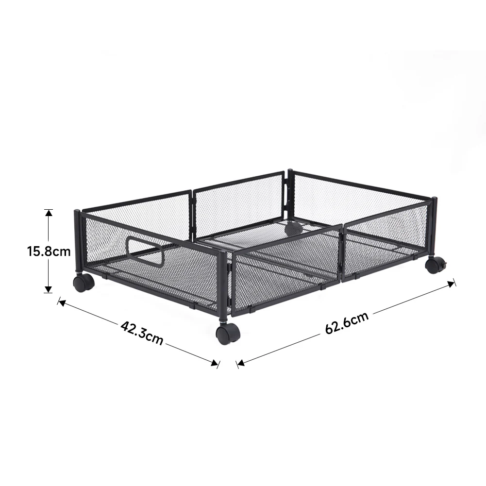 Lifeideas Metal Underbed Wheeled Storage Container - Image 7