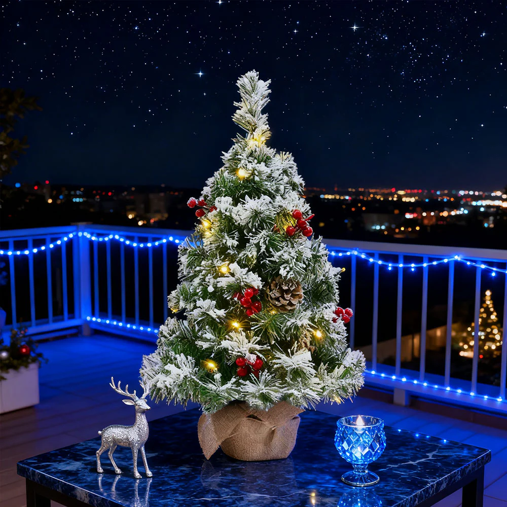 Lifeideas Mini Christmas Tree Set for Holiday Decoration - Image 2